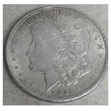 1921 Morgan silver dollar