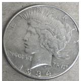 1934 peace silver dollar