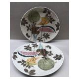 2- Red wing dinner plates