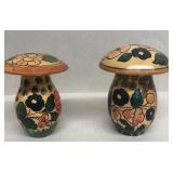 Handmade wooden mushrooms decorative