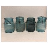 Blue ball pint size canning jars