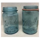 Pint size ball mason blue canning jars