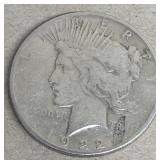 1922 peace silver dollar