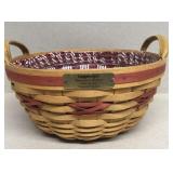 Longaberger 1999 popcorn basket with protector