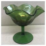 Carnival glass compote