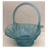 Indiana glass Blue glass basket