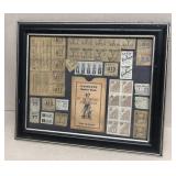 Gasoline ration book and stamps framed