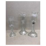 Glass candle holders