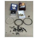 Costume jewelry bracelets and earrings