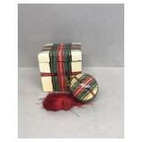 Wooden Christmas ornament and box