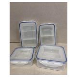 (4) inter locking food storage container