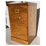 Wood 2-drawer file cabinet