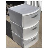(3) Sterilite Drawers