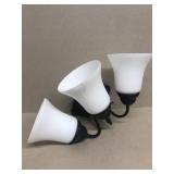 Three shade outdoor mount light