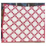 Early Red/White Handstitched Quilt