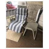 Lawn furniture two chairs, table, ottoman