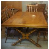 Cushman Colonial  Saw-Buck Style Table With 6