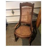Wicker bottom rocker