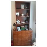 2 PC Maple 4 Drawers/3 Shelves Items Not Included