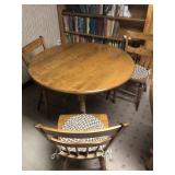 Nicolas stone dining room table with four chairs