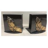 Praying hands book ends