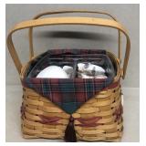 Longaberger 2000 basket with protector and liner