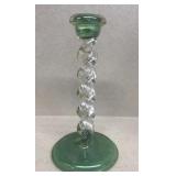 Twisty glass candlestick