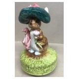 Musical rabbit figurine