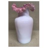 Pink and white vase
