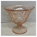 Pink depression candy dish