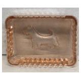 Scottie dog pink depression dish