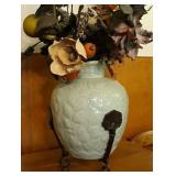 Pottery Vase On Iron Stand