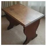 Old Walnut Footstool  (Nice Cutouts)