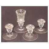 Set Of 4 Fostoria American Candle Holders