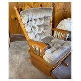 Glider rocking chair  and ottoman