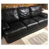 Vintage Black leather couch