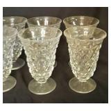 (9) Fostoria American Footed Goblets