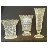 (3) Fostoria American Various Style Of Vases