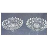 (2) Fostoria American Footed Candleholders