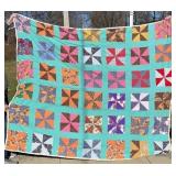Old Handstitched Knotted Quilt