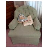Pair Of  Green Swivel Chairs