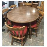 Dining room table and six chairs