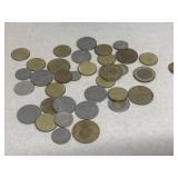 Foreign coins and tokens