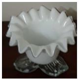 Art Glass Ruffled Bowl