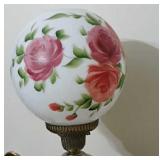 Parlor Lamp With Handpainted Roses