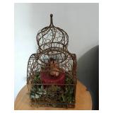 Wire Bird Cage With Candle