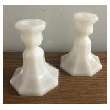 Milk glass candle holder