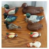 9 Duck Figurines