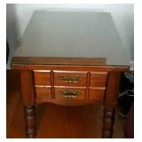 1 Drawer End Table With A Glass Top