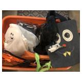 Halloween ghost, crow, trick-or-treat bags